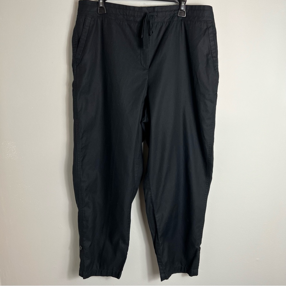 Talbots Elastic Drawstring Waist Cropped Pants-Co… - image 1